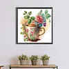 >SALE<5D DIY Partial Special Shaped Drill Diamond Painting Rose Coffee Decor 30x30cm