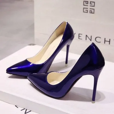 2020 New Fashion High Heels Women Pumps Thin Heel Classic White Red Nede Beige Sexy Prom Wedding Shoes Blue Red Wine