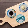 6Pcs/set Diamond Painting Wooden Bridge Coaster Cup Cushion With Holder