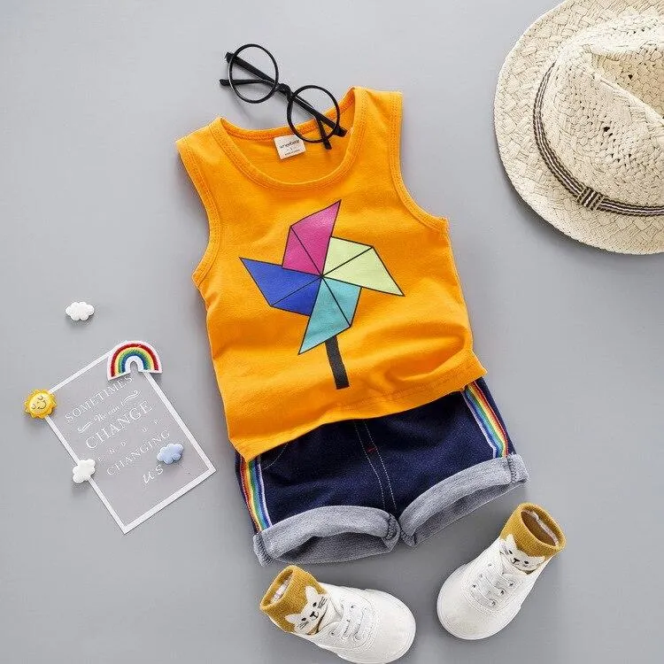 Baby Boys Clothes Sets Children Clothing Summer Tracksuit for Boys Sport Suits Short Sleeve Letter T Shirt Costume Kids Clothes