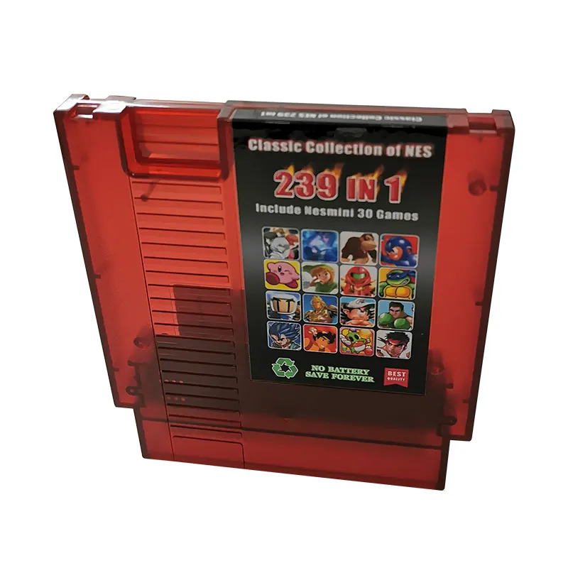 8 Bit Game Card - Super 239 in 1 Collection NES Cartridge Multicart for Classic NES Game Console | US And EUR Region Free