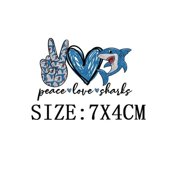 Peace Love Teach Thermal Sticker On T-shirt DIY Washable Patch On Clothes Funny Design Iron On Transfer For Hoodies Bag Applique