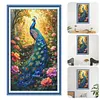 Peacock - Full Embroidery 3 Strands 11CT Stamped Cross Stitch - 40*70CM - Large Size