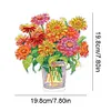>SALE<2D Flat Flower Vase DIY Diamond Painting Tabletop Ornaments Kit for Home Office