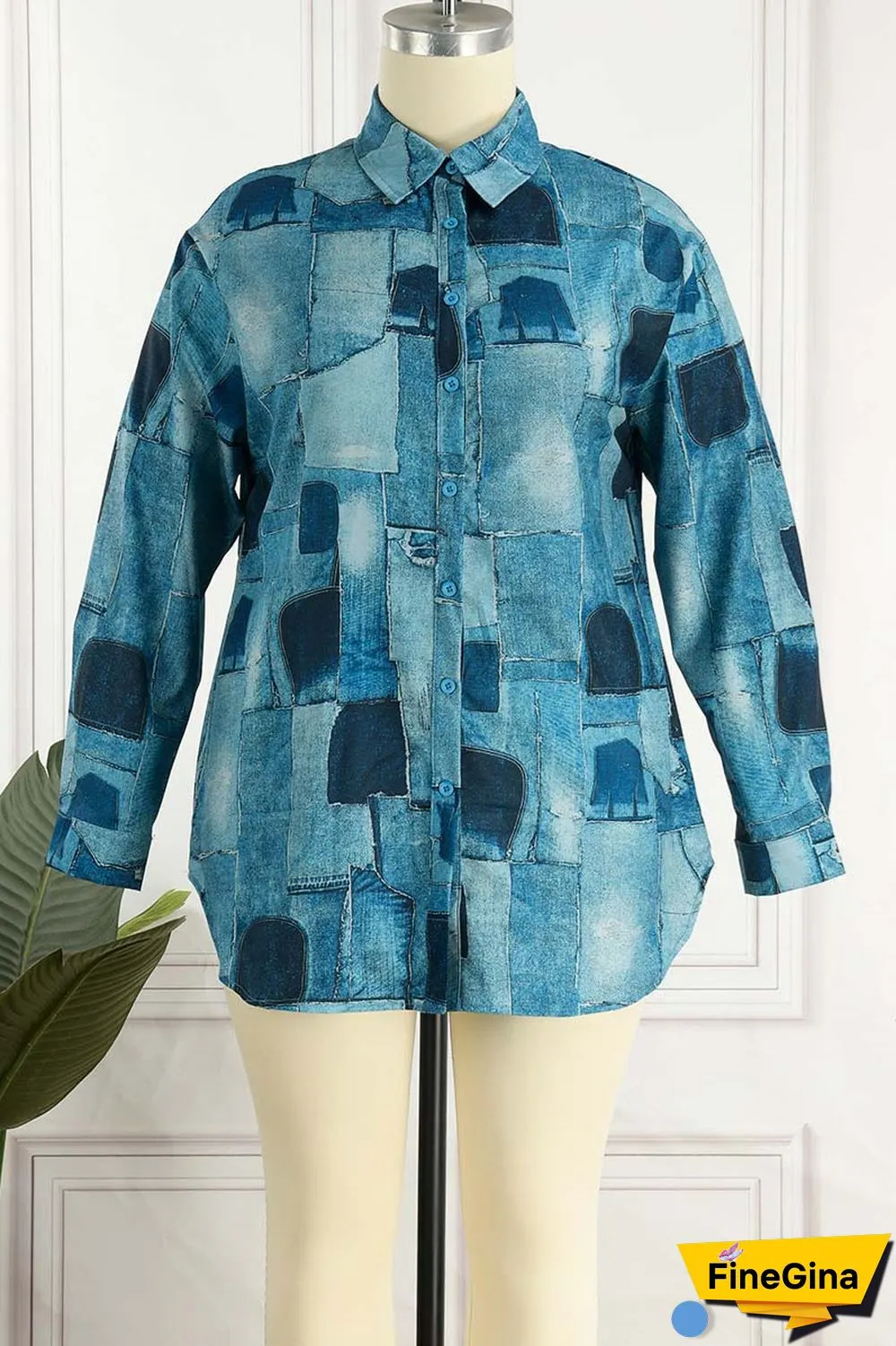 Yellow Sexy Casual Print Printing Shirt Collar Shirt Dress Dresses