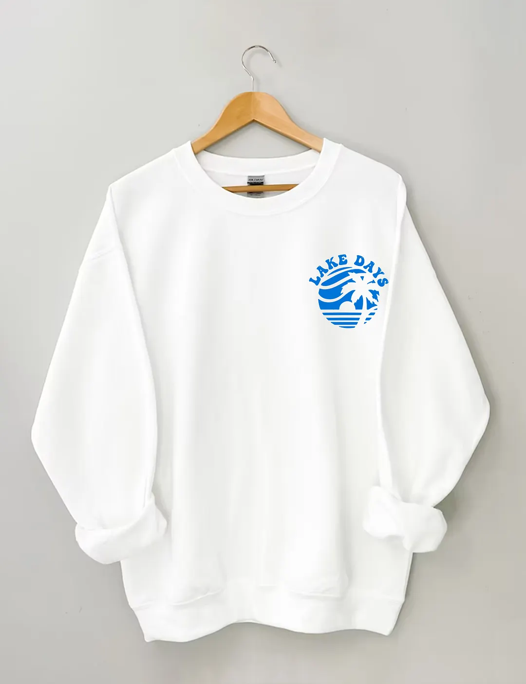 Boat Waves Sun Rays Lake Days Sweatshirt
