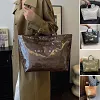 Sac fourre-tout imprim&eacute; lettres pour femme