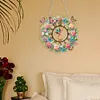 Diamond Painting Acrylic Flower Butterfly 5D Diamond Painting Wreath Clock