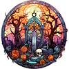 Halloween - 18CT Stamped Cross Stitch 25*25cm/9.84*9.84in