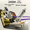 Intelliect 240W 4-in-1 USB C Cable,USB A+ TYPE C + Lightning Multi functional kirsite 240W suitable