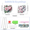 (US Local)2Pcs Love Rose Special Shape Diamond Painting Hanging Pendants for Wall Window