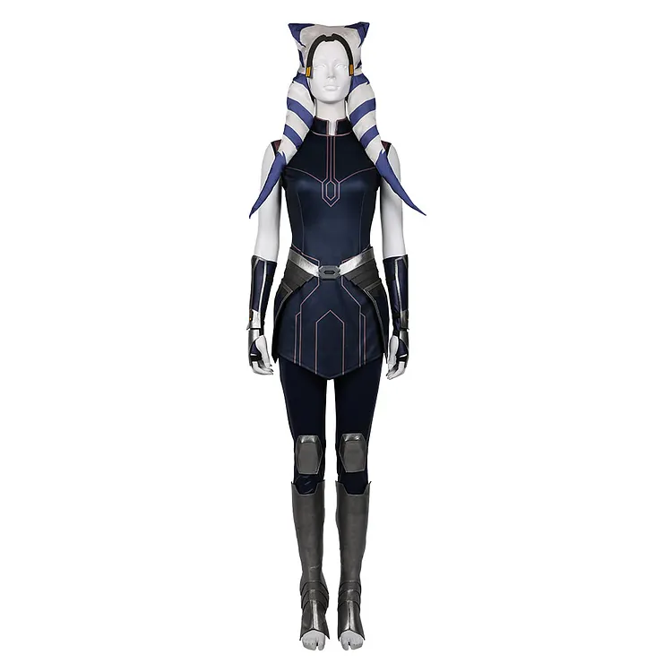 Ahsoka 2023 Ahsoka Tano Blue Dress Outfit Halloween Carnival Suit Cosplay Costume