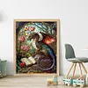 (Stamped/Counted) Pterosaur Reading - 14CT Cross Stitch 45*55cm/17.72*21.65in