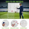 [US Local Warehouse] Mobile Double-Sided Soccer Coaching Board Height Adjustable Whiteboard with Wheels Dry Erase Board with Magnets Pen & Eraser for Coaches (Football)