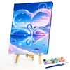 Love White Swan-Paint by Numbers Acrylic Painting 40*40CM