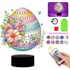 Acrylic Double Sided Flower Egg Diamond Painting LED Night Light for Easter