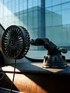 Suction Cup USB Car Fan 3 Speeds 360 Degree Rotatable Windshield Electric Fan