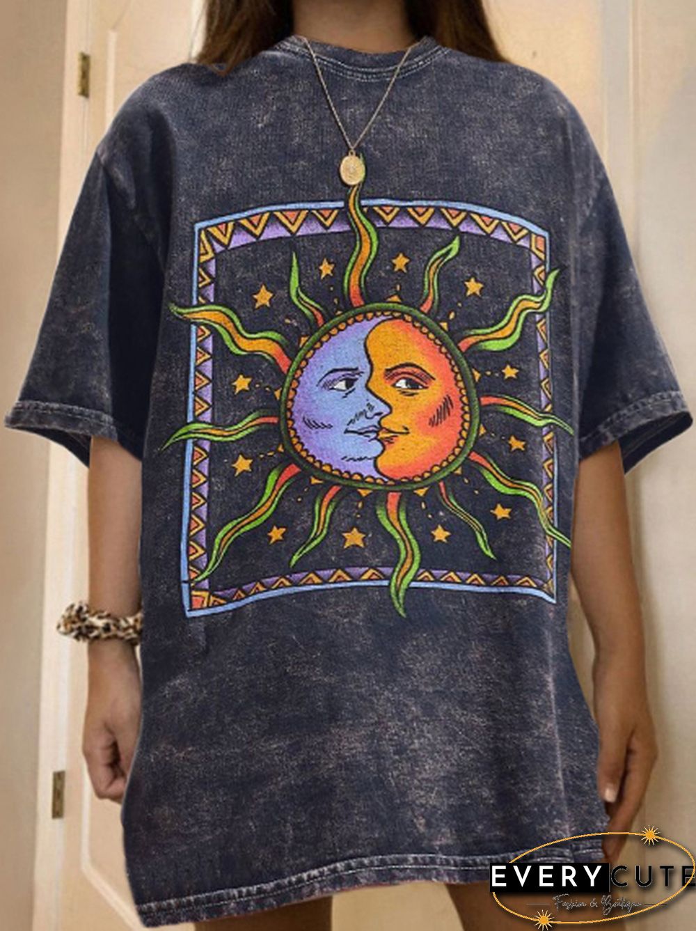 Casual Printed Short-Sleeved T-Shirt