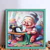 Happy Old Lady - 11CT Stamped Cross Stitch - 45*45cm