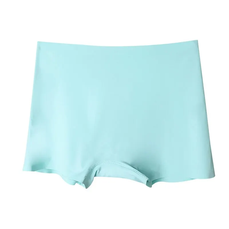 Billionm Women's Seamless Shorts Safety Pants High Waist Large Size Ice Silk Boxer Panties Anti Friction Skirt Shorts