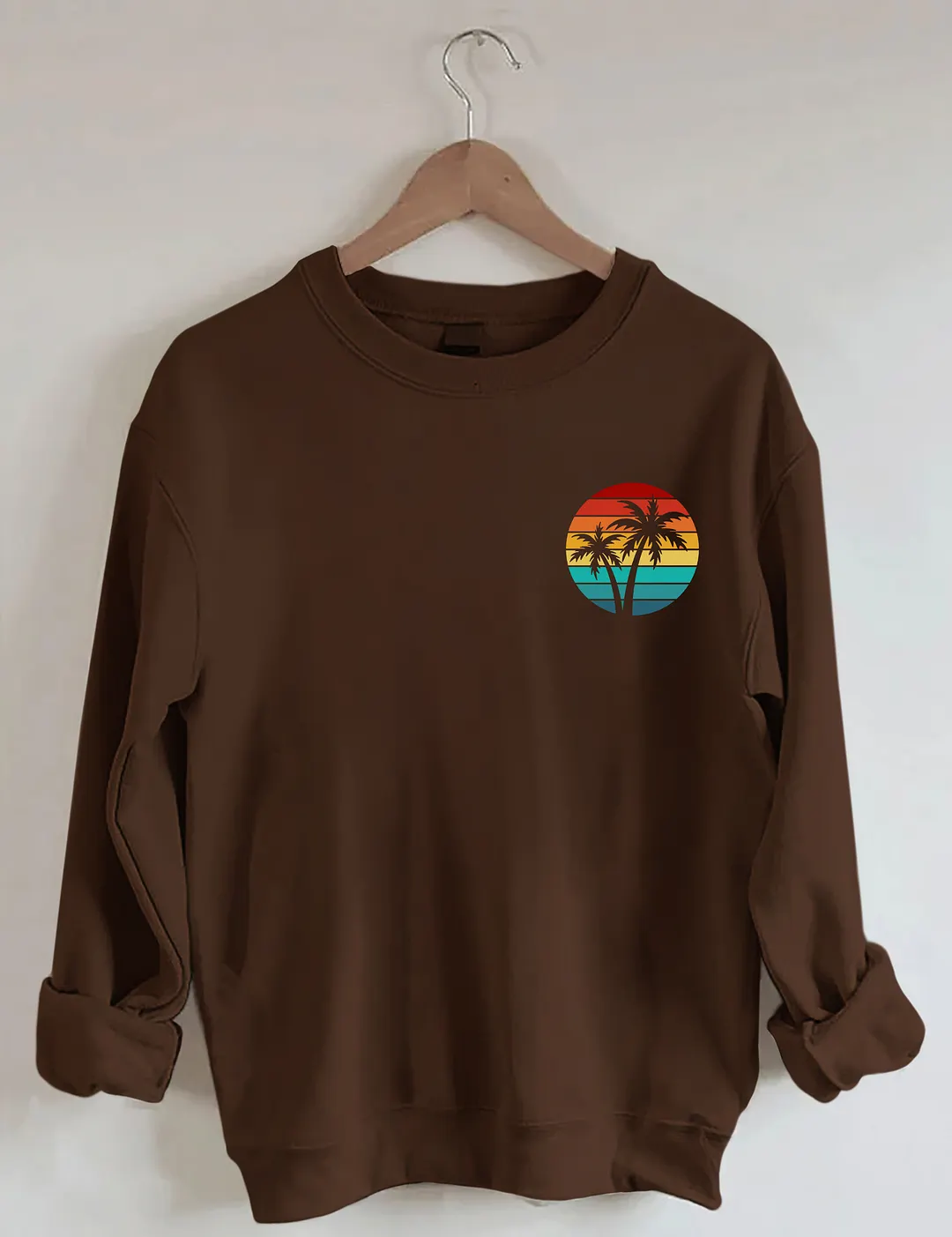 Retro Sunset Rays Wavy Sweatshirt