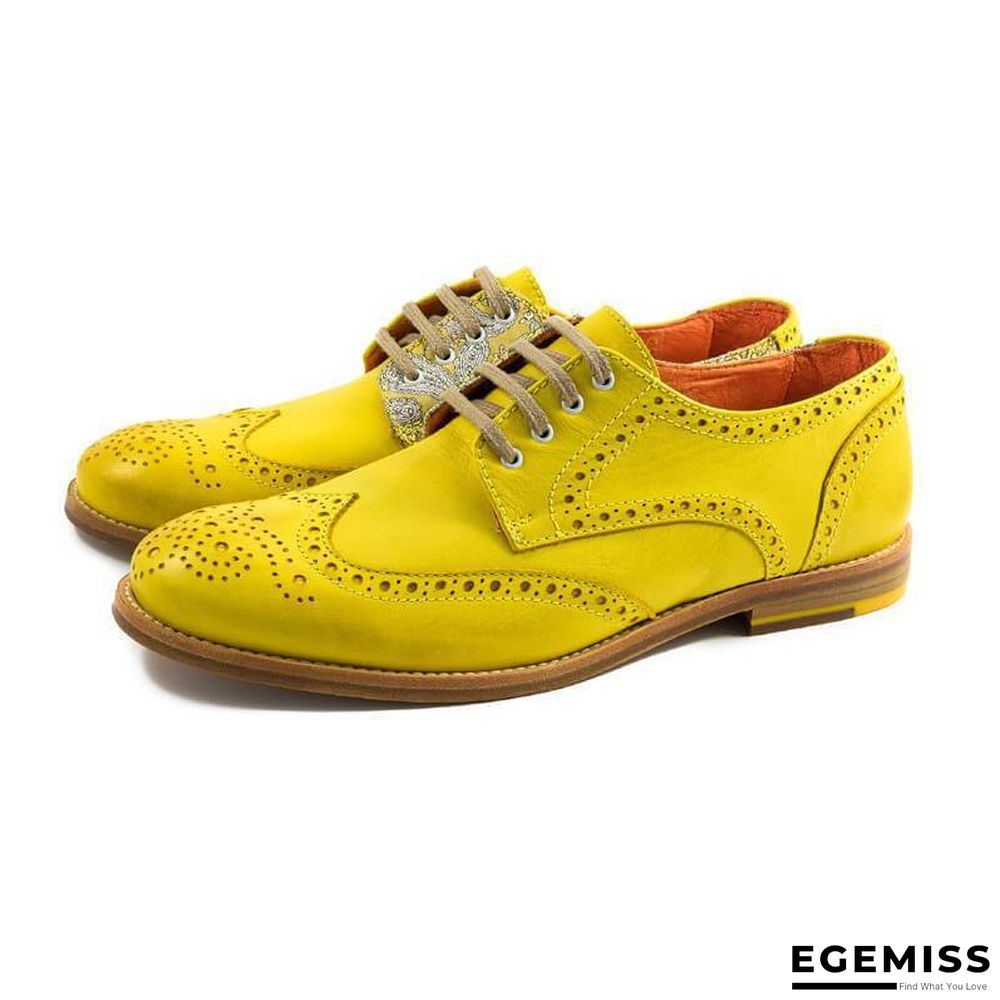 Handmade Paisley Pattern Oxford Leather Shoes | EGEMISS