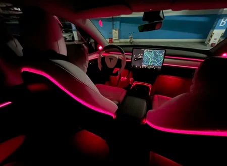 2021-2023 Model 3/Y Laser Carving Ambient Lights