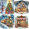(US Local)4Pack Xmas-Special Shaped Diamond Painting Kit(40x40cm)