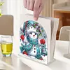 Acrylic Winter Snowman Diamond Painting Paper Towel Napkin Holder for Art Crafts