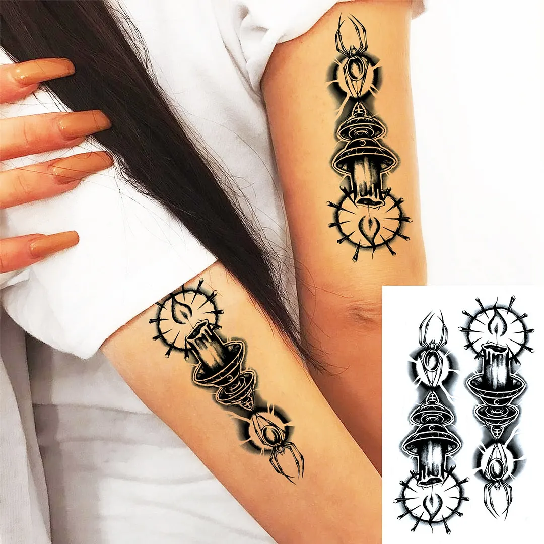 3D Realistic Wings Letters Temporary Tattoos For Women Men Quotes Thorns Dragon Fake Tattoo Fashion Waterproof Tatoos Sticker