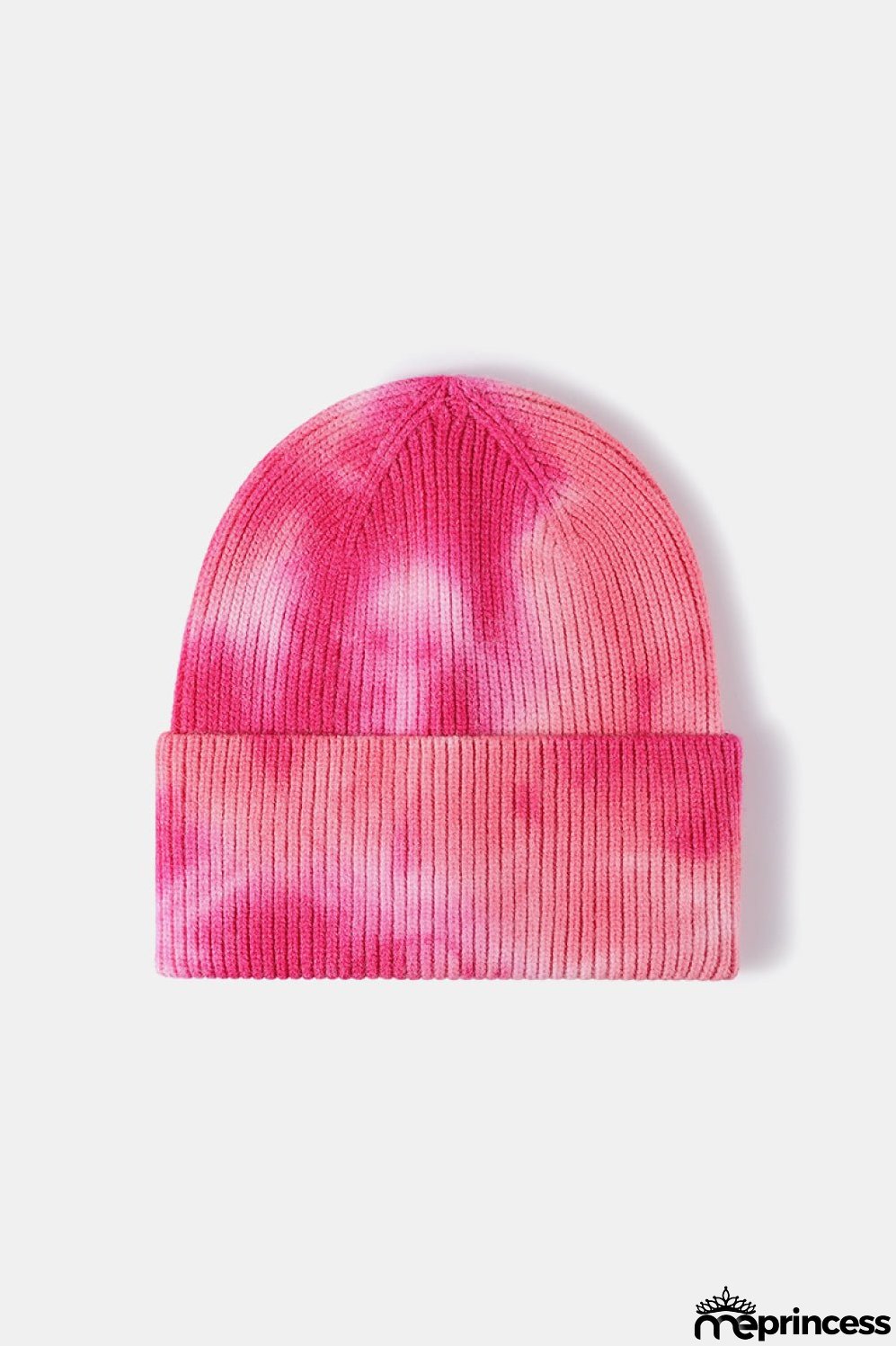 Tie-Dye Cuffed Rib-Knit Beanie Hat