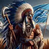Indians nfl detroit lions-round drill diamond painting-40*40cm