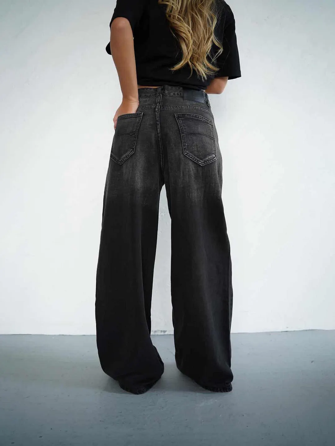 Athvotar Athvotar Street Style Low-Waist Gradient To Do Old Mop Jeans Women's Summer 2025 Trend With New Trousers