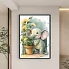 >SALE<Full Embroidery Cotton Thread 11CT Printed Elephant Cross Stitch Kit 40x60cm