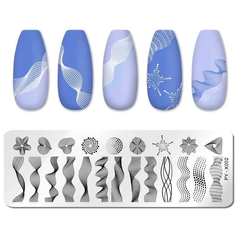 PICT YOU Nail Stamping Plates Flower Plant Pattern Nail Art Plate Stencil Stainless Steel Line Pictures Theme Image Plates Mold-Nail Inspo