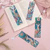 (US Local)8Pcs DIY Owl Diamond Painting Art Bookmarks with Crystal Pendants for Reading