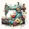 Sewing Machine - 14CT Cross Stitch - 40*40cm