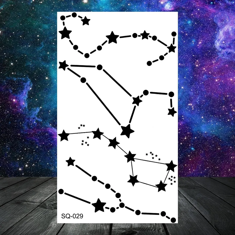 3D Universe Planet Temporary Tattoos For Women Adult Kids Girl Lotus Moon Outer Space Fake Tattoo Neck Arm Hands Small Tatoos