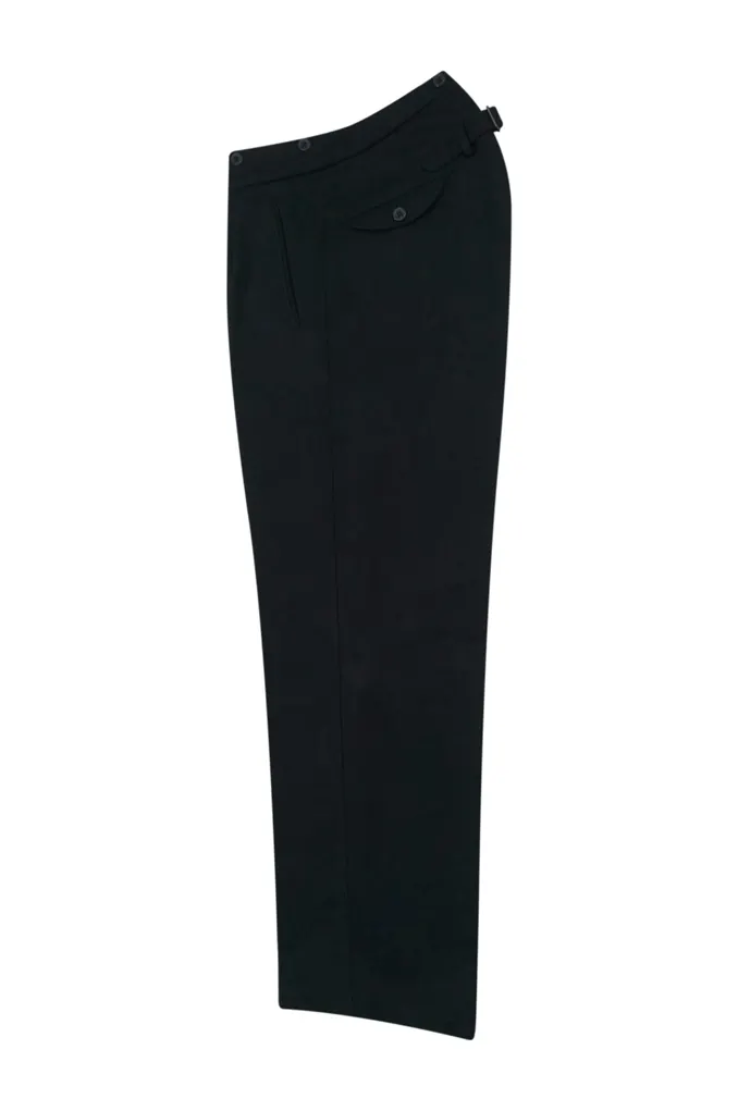   German Political Party Leader Black Gabardine Straight Trousers German-Uniform
