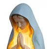 Virgin Mary Prayer Night Light Resin Virgin Mary Catholic Decor Table Lamp Handcrafted Home Decoration Desk Accessories for Reading