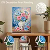(20x30cm)DIY Flower Vase Framed Handmade Pearl Painting Art Craft Kit Living Home Decor