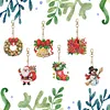 (US Local)6PCS  Merry Christmas DIY Diamond Painting Keychain Diamond Art Kits