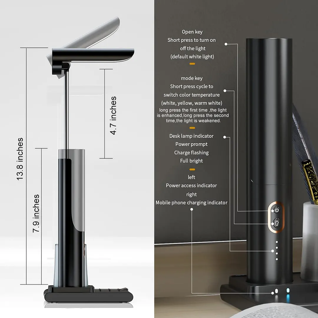 Multi-Function Wireless Desk Lamp
