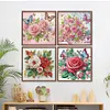 (US Local)4pcs/set Flower-Special Shaped Diamond Painting Kit(30x30cm)