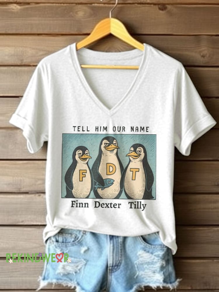 Women&rsquo;s Tell Him Our Name Finn Dexter Tilly Printed Short-Sleeved T-Shirt White / S