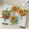 6pcs/set Special-shaped Diamond Painting Wall-mounted Key Hook Kit (Sunflower)