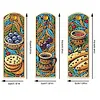(US Local)3Pcs Special Shaped Food Beverages 5D DIY Diamond Art Book Mark for Home Office