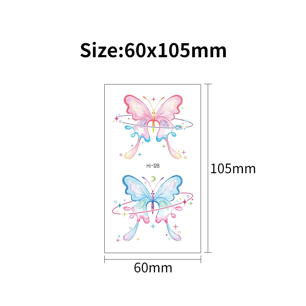 Sdrawing Luminous Glowing In Dark Tattoo Stickers Butterfly Daisy Flower Music Night Club Party Temporary Tattoos Shiny Body Art