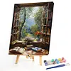 (US Local)Paint By Numbers Kit On Canvas DIY Oil Art Window Picture Home Art Decor40x50cm