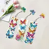 (US Local)3Pcs Special Shape Butterfly Diamond Painting Bookmark with Pendant